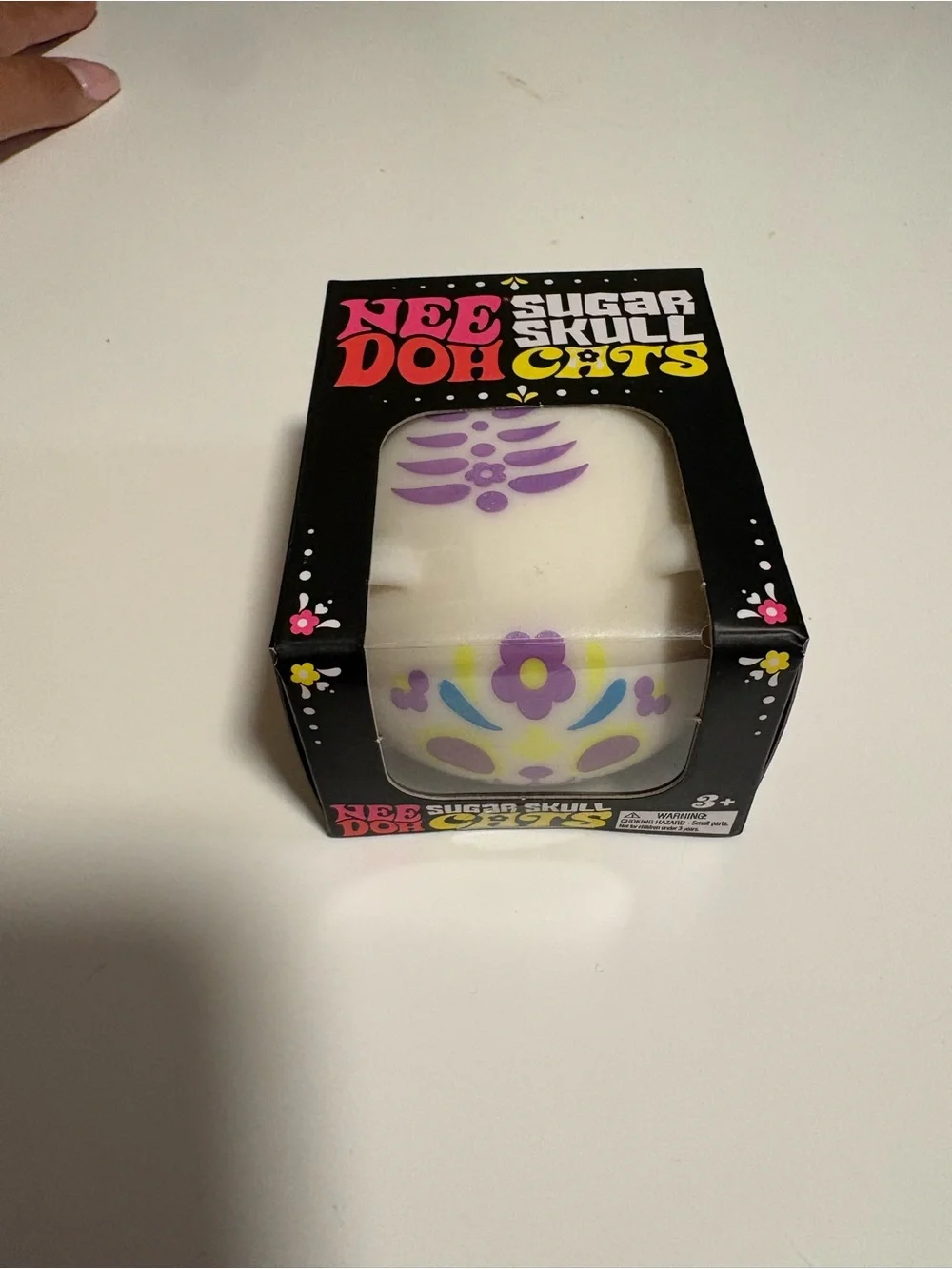 Authentic NeeSugar Skull Cat- White with Purple Accents